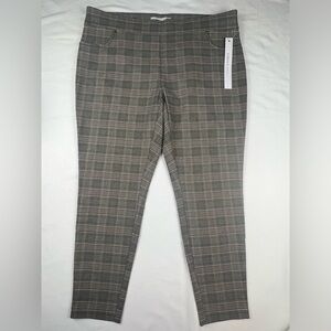 Carole Wren - Women’s Dress Pants - Size 16P - Brown Plaid - NWT